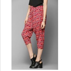 Urban Outfitters Red Print Harem Pants